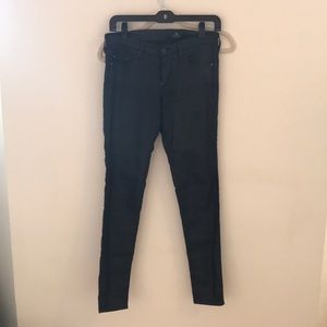 AG black wax coated super skinny jeans